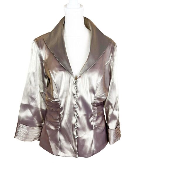 Joseph Ribkoff Gold Blazer Jacket Size 10 - Picture 1 of 7
